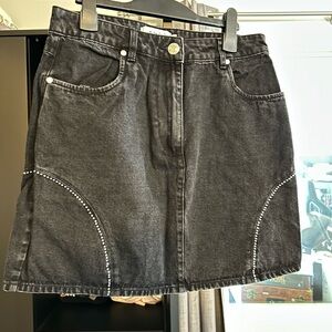 Elegant Charcoal Mini Skirt